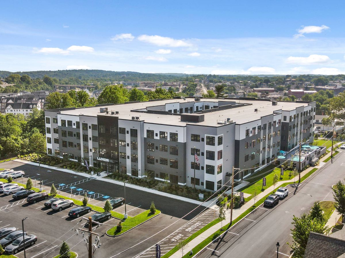 Aerial view of completed Westrum community